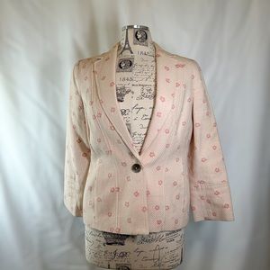 Sigrid Olsen Vintage Pink Flower Women’s Blazer